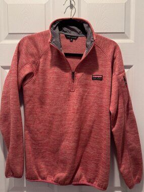 Simply Southern Coral Heather Fleece 1/4 Zip Pullover Size M